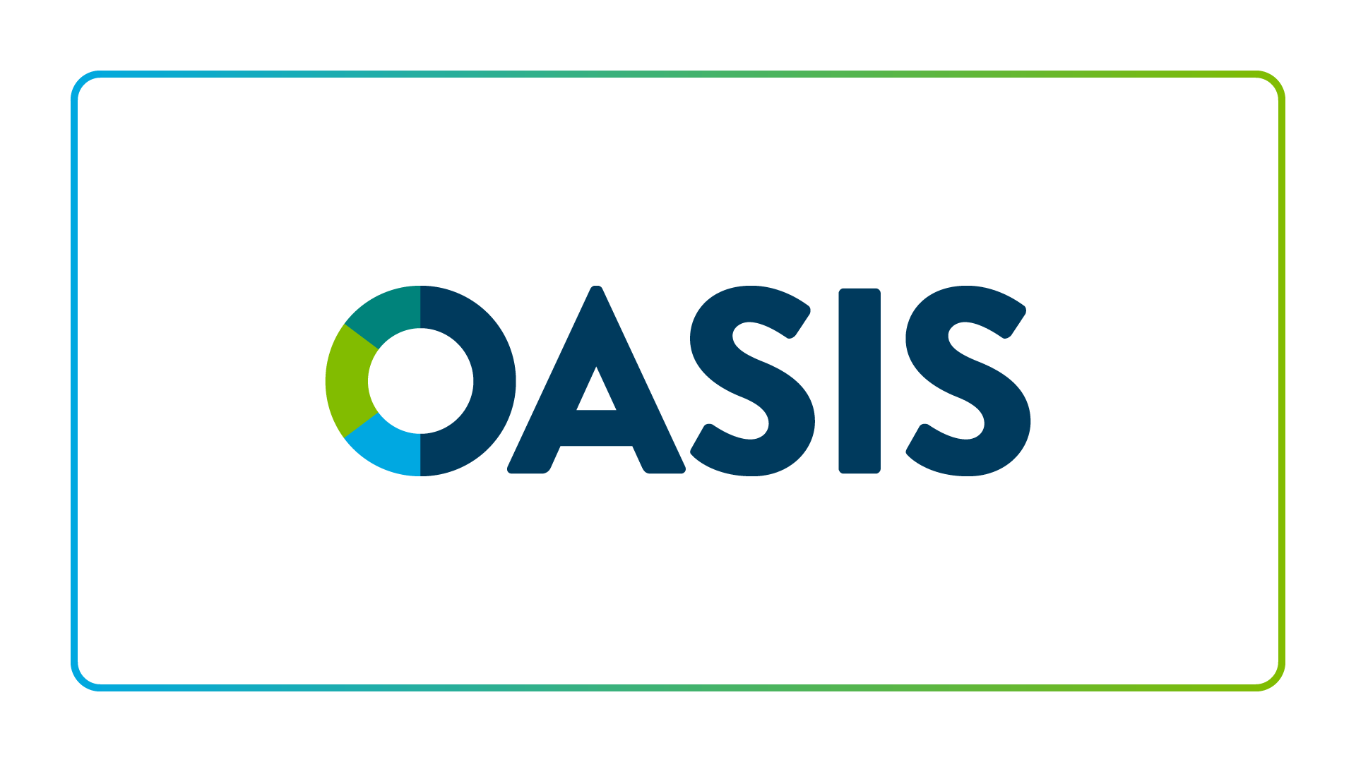 the oasis logo on a white background